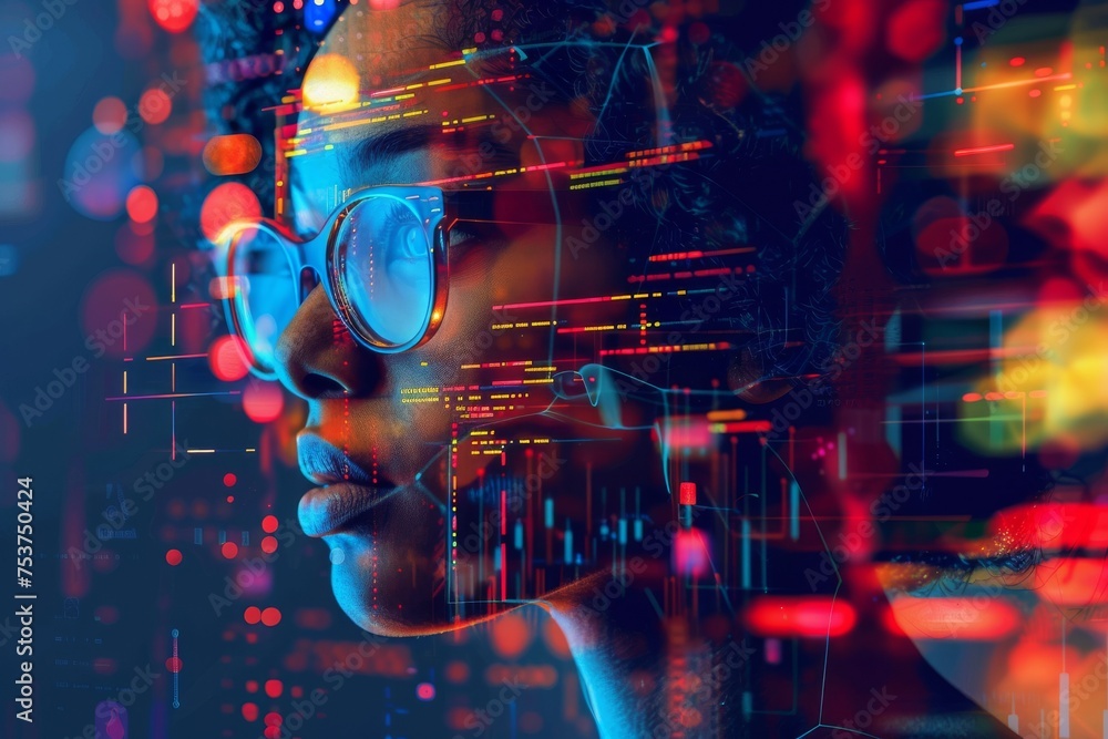 Fototapeta premium Abstract reasoning visualized through digital illustrations