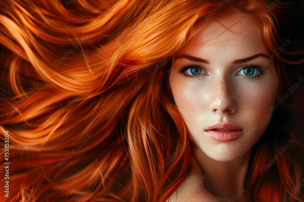 Photo of young beautiful woman with magnificent hair Photo of young beautiful woman with magnificent hair