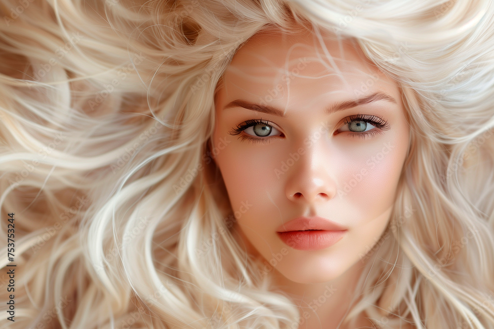 Photo of young beautiful woman with magnificent hair Photo of young beautiful woman with magnificent hair