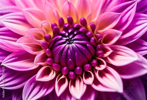 purple dahlia flower macro close up