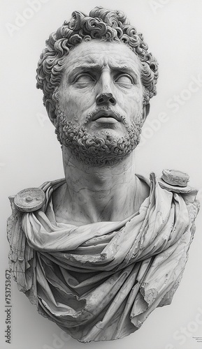 generative ai statue of a person Roman emperor