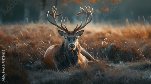 a cinematic and Dramatic portrait image for deer