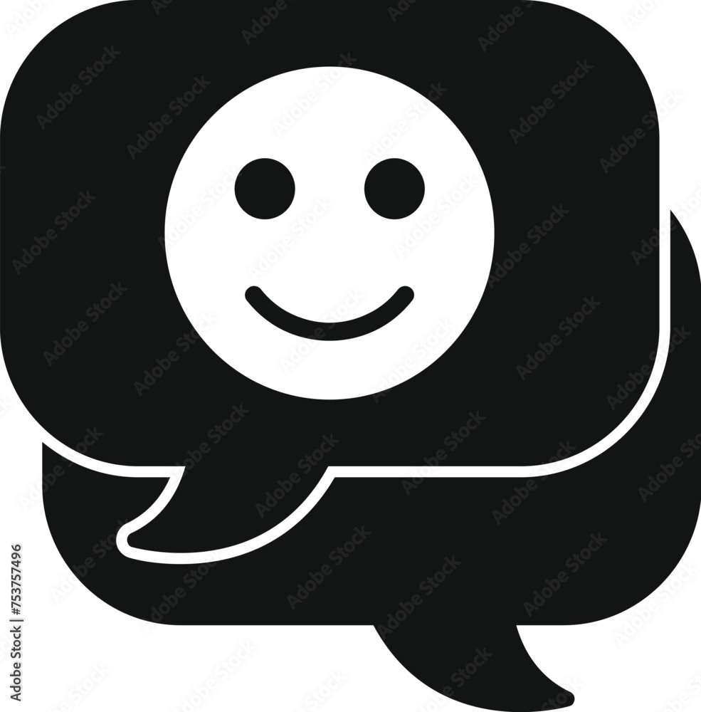 Fototapeta premium Chat happy advice icon simple vector. Coping skills person. Work resilience reduce