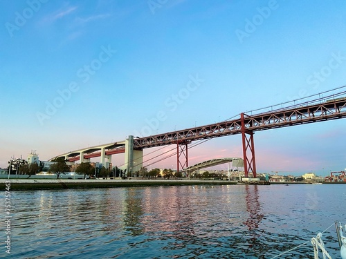 bridge over the river tagus in lisbon