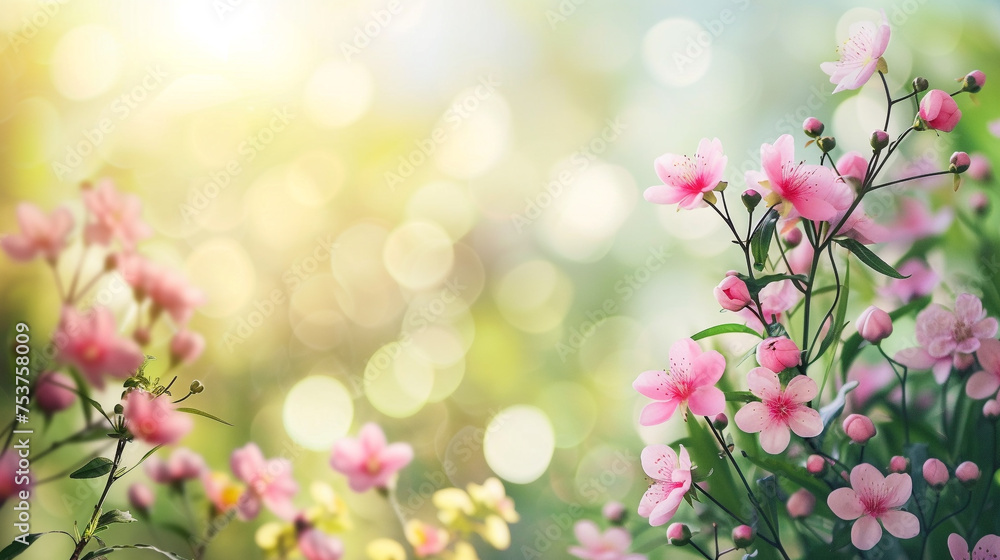 Beautiful floral spring abstract background of nature with copy space Beautiful floral spring abstract background of nature with copy space