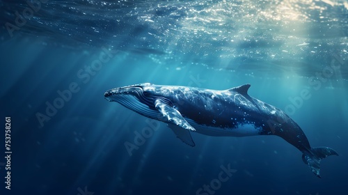 a cinematic and Dramatic portrait image for whale © omar
