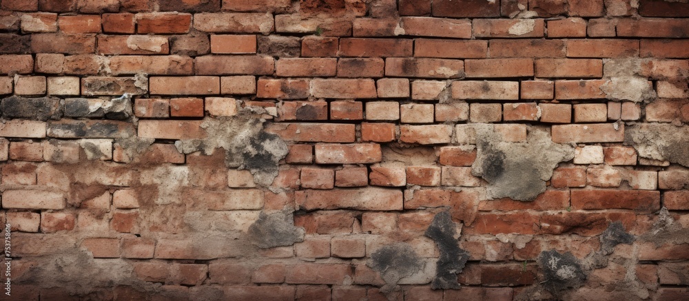 Obraz premium Damaged Brick Wall Background Texture
