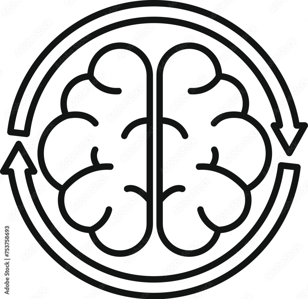 Brainstorming health skills icon outline vector. Support handle. Tension affection