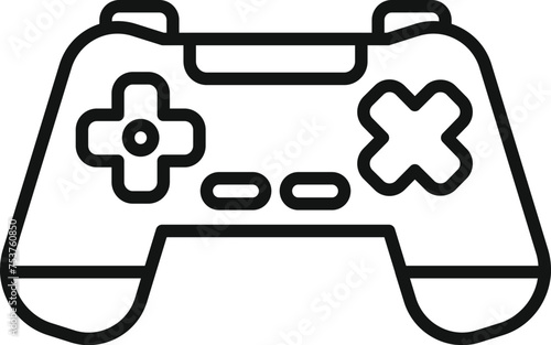 Play game joystick icon outline vector. Coping skills. Attitude advice help