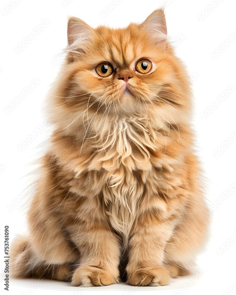 A persian cat isolated on a white background