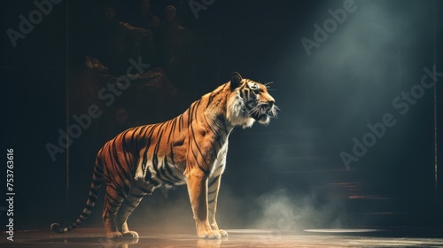 A tiger organizing his own performance at the Wildlife Theatre