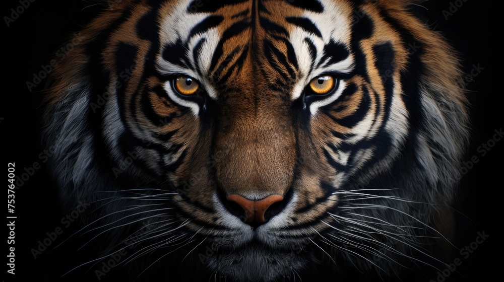 Fototapeta premium Tiger leading a master class on drawing tiger patterns