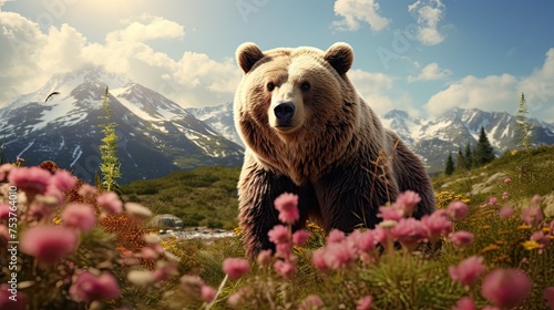 A bear who decided to devote himself to exploring wild flora