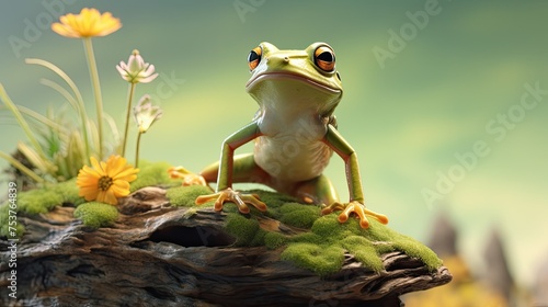A frog who decided to learn a new foreign language © Gefo