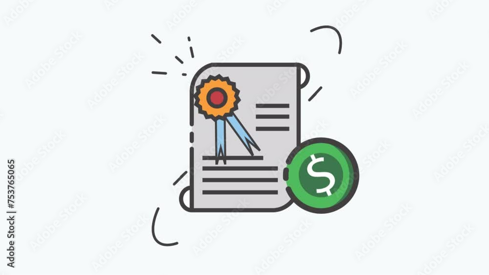 Animations Green dollar sign with certificate, seal; suitable for financial success concepts, investment, business achievements, financerelated designs, certificates, awards. Animations Green dollar sign with certificate, seal; suitable for financial success concepts, investment, business achievements, financerelated designs, certificates, awards.