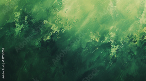 Old wall pattern texture cement green dark abstract green color design are light with dark gradient background. textured background with a brushstroke pattern in green gradient.