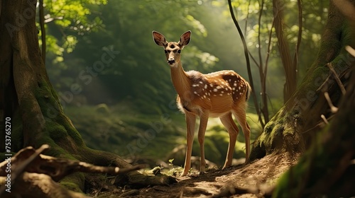 A doe giving a lecture on graphology at a forest school