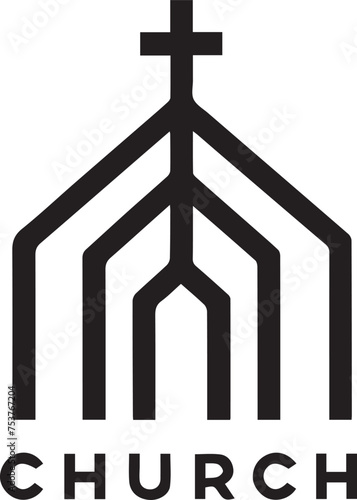 cross and church on a white background with text of church