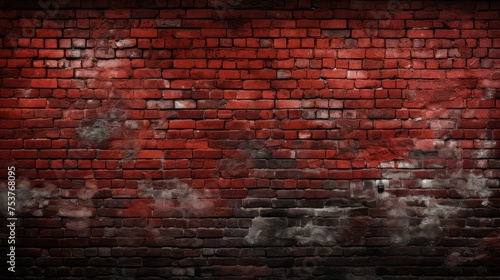 Un mur de briques rouges éclairées. © David Giraud
