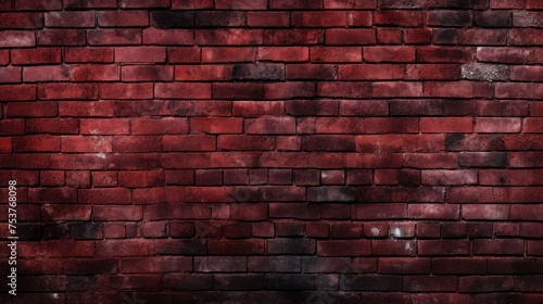 Un mur de briques rouges éclairées.