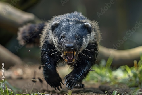 A honey badger showing unmatched aggression in combat