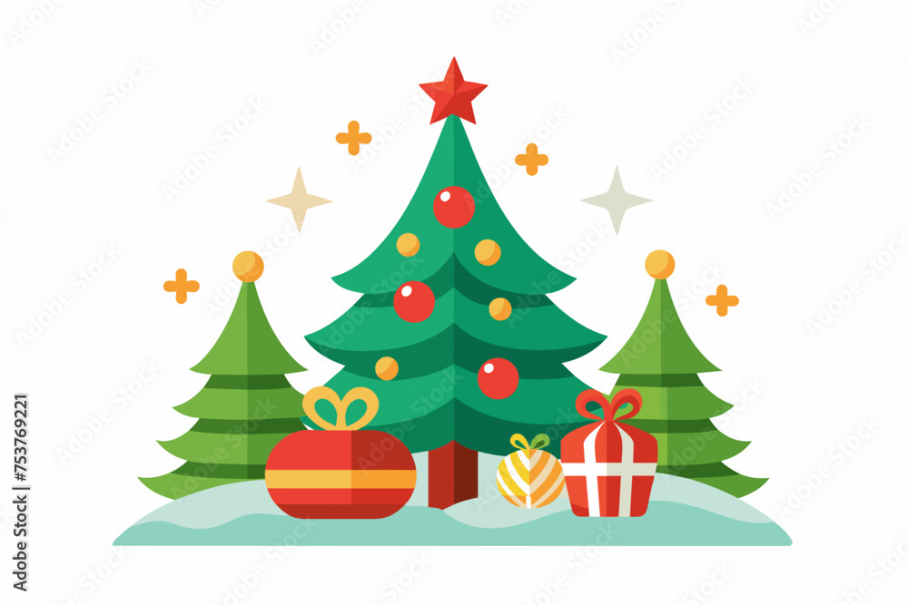 christmas vector on white background