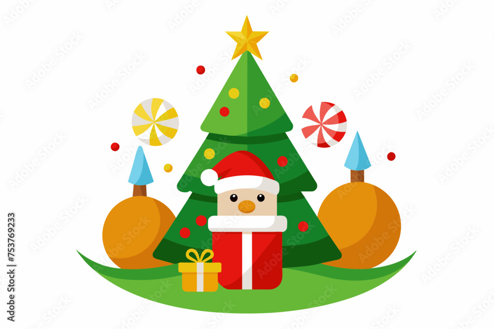 Fototapeta premium christmas vector on white background