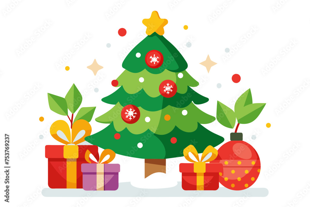 Fototapeta premium christmas vector on white background