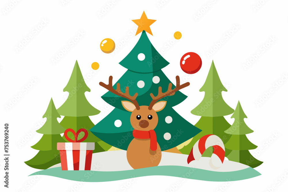 Fototapeta premium christmas vector on white background