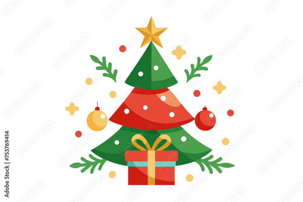 christmas vector on white background christmas vector on white background