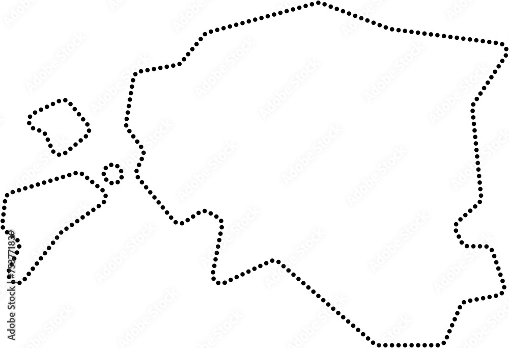 dot line drawing of estonia map.