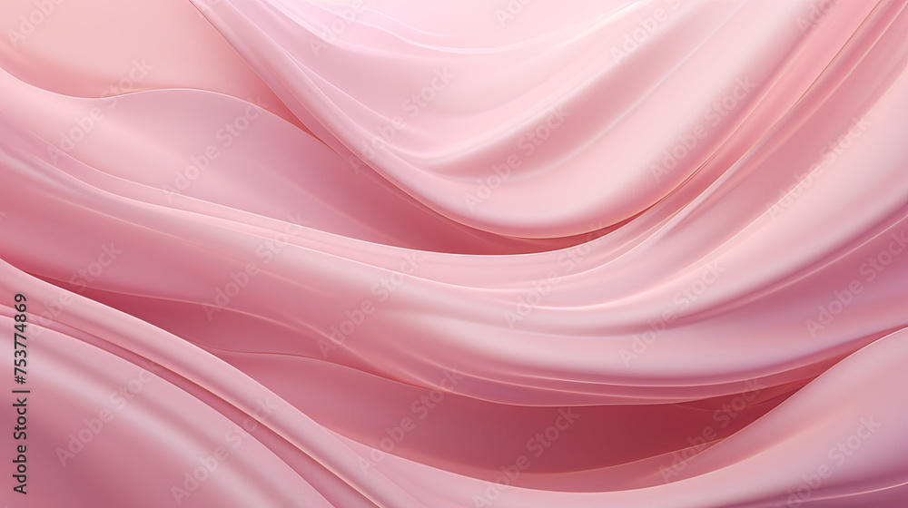 Obraz premium Soft Millennial Pink Flowing Lines Background Ai Generative