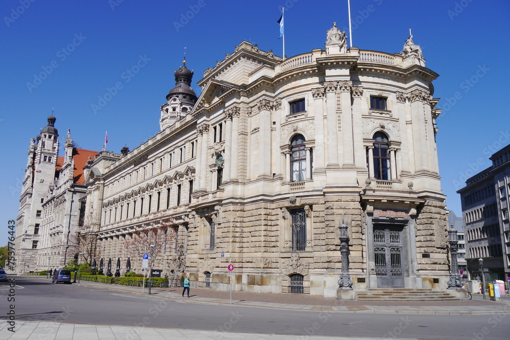 Fototapeta premium Neues Rathaus in Leipzig