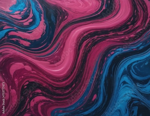 Abstract pink and blue marble pattern background with fluid lines and swirls.