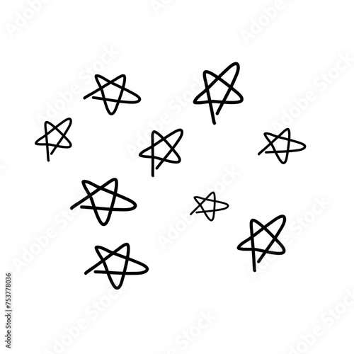 Hand drawn star pattern