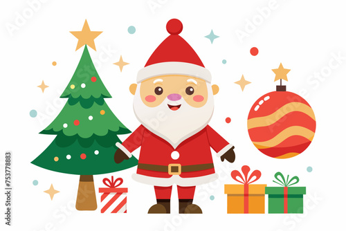 merry christmas vector svg on white background © Rashed Rana