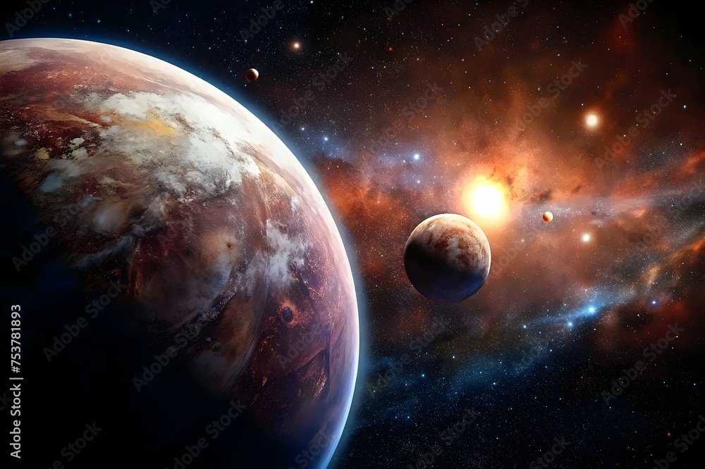 Stunning View of Planets in a Distant Solar System Stunning View of Planets in a Distant Solar System