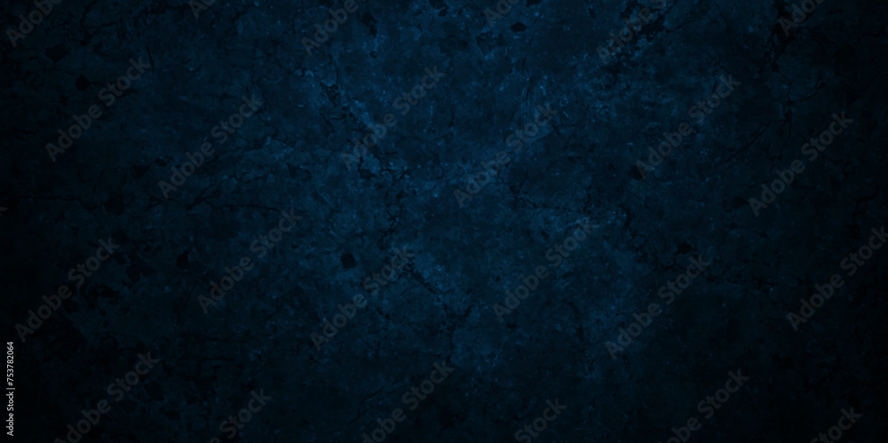 Grunge abstract Elegant dark solid blue background with elegant border and used for blue wall , a versatile backdrop for website banners, social media posts. Abstract rough blue grunge backdrop.