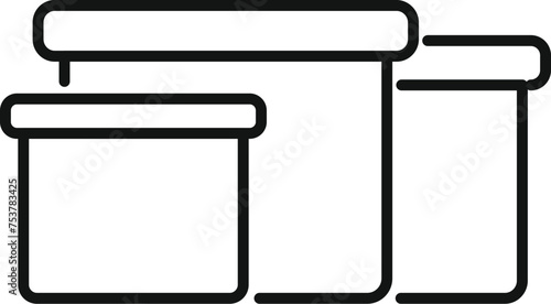 Fundraising boxes icon outline vector. People help care. Nature social resource
