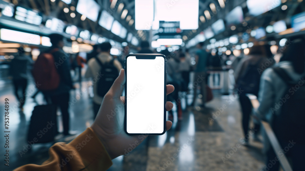 a curious tourist stands clutching a smartphone with a blank, white screen in a foreign city a curious tourist stands clutching a smartphone with a blank, white screen in a foreign city