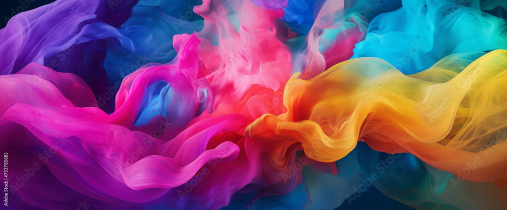 Vivid gradient of colors merging seamlessly, forming a captivating visual feast captured in stunning HD quality.