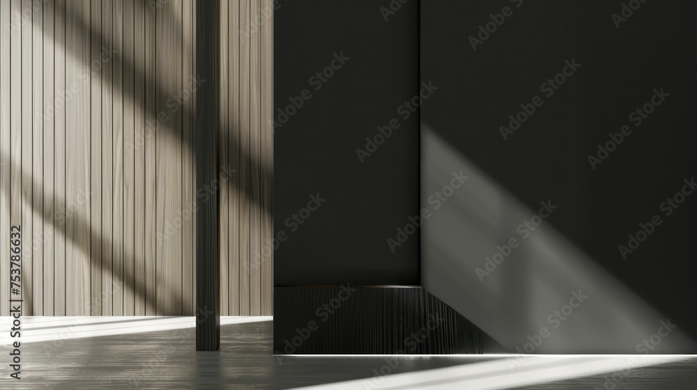 Obraz premium Minimalist Interior Design with Natural Light and Shadows