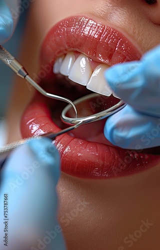 Dental check up at the clinic