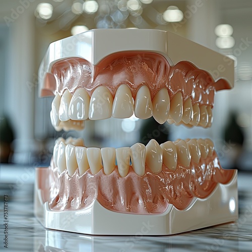 Human tooth jaw model for d...
