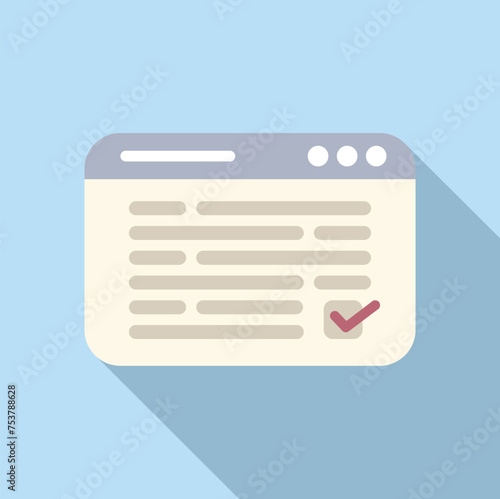 Online device login icon flat vector. New member registration. Online internet join