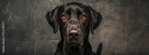 A faithful dog with soulful eyes and a wagging tail