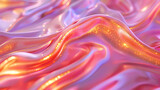 Whimsical Holographic Hues: A Dreamy Exploration of Light Pink and Bright Gold, Created with Generative AI Technology