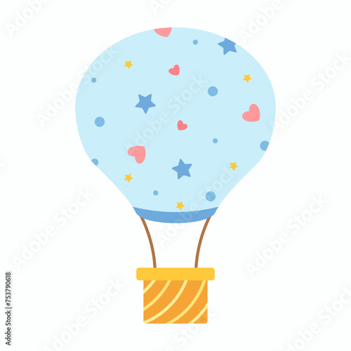 Balloon, flat illustration.Vector illustration flat icons. 