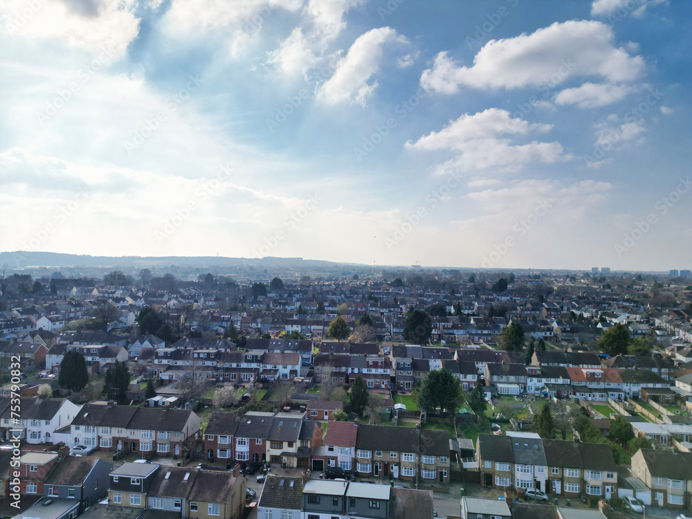 Aerial Residential Homes of Luton City