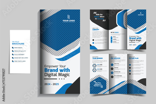 Creative & Modern corporate trifold brochure layout design
